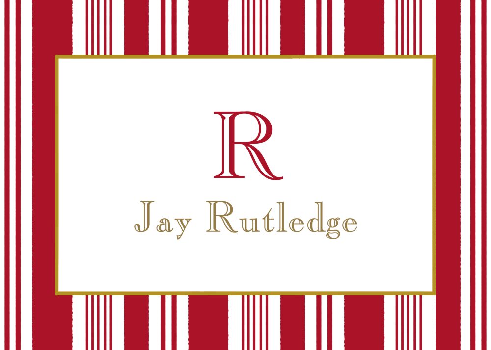 Nautical Stripes Red Sticker