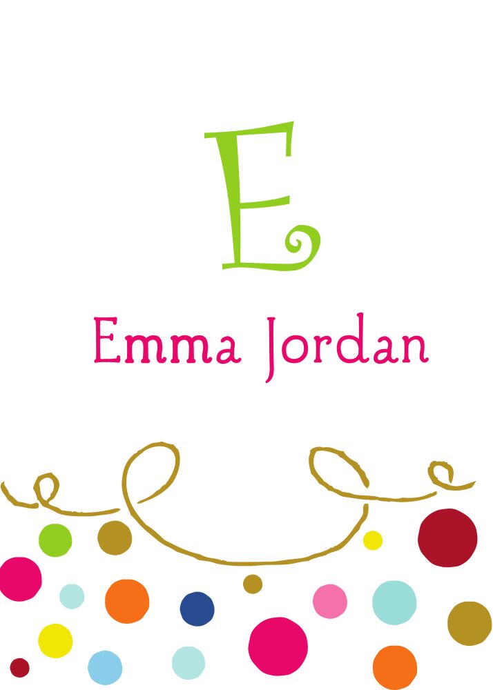 Curly Border & Dots Multi Sticker