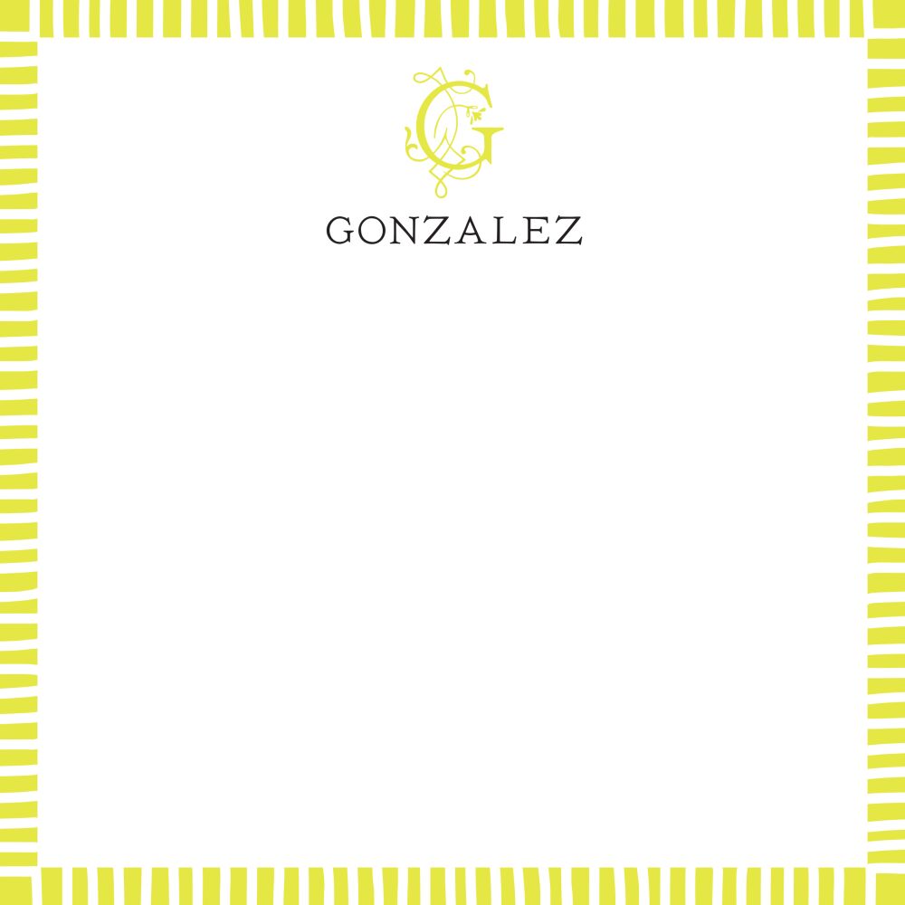 Striped Edge Limeade Notepad