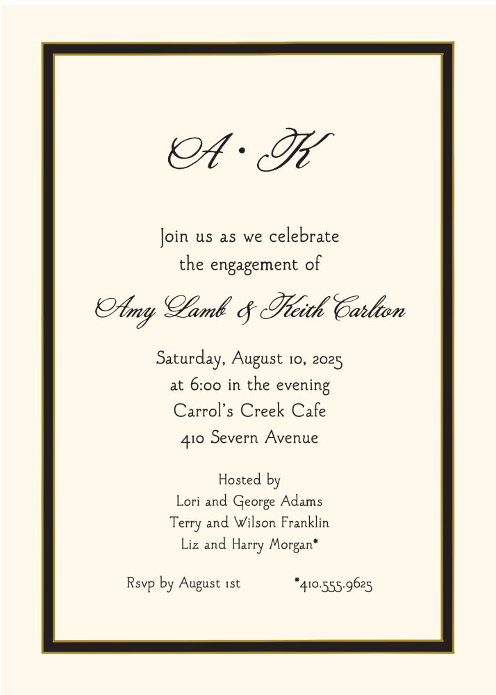 Black Border Invitation