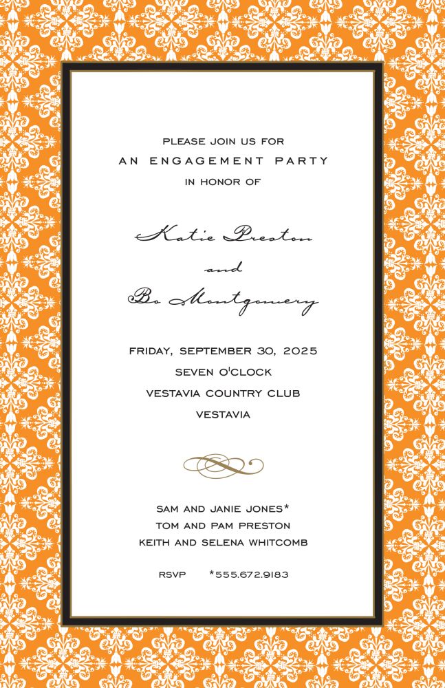 Lace Damaskange Invitation