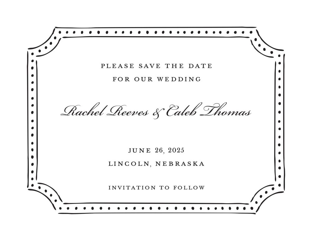 Antique Frame White Invitation