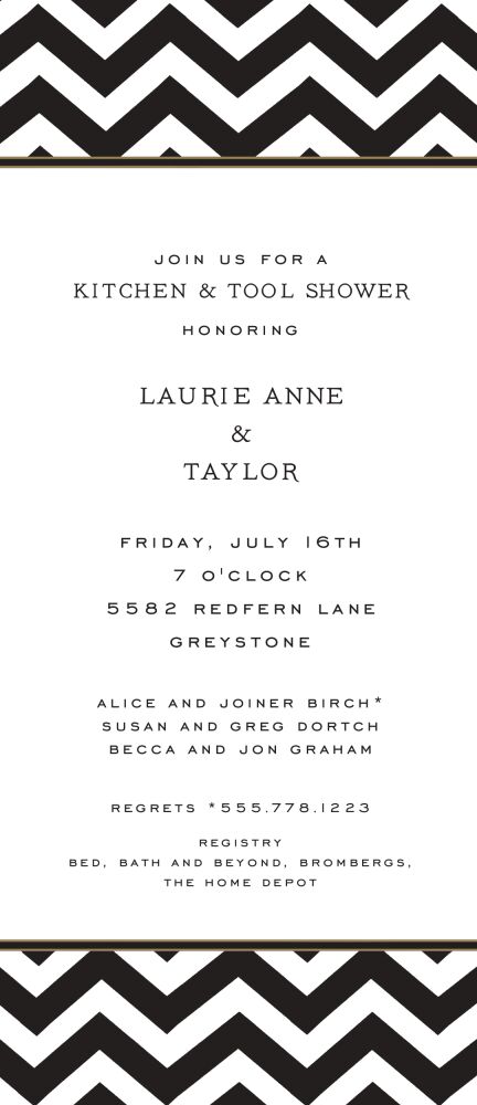 Chevron Black Invitation