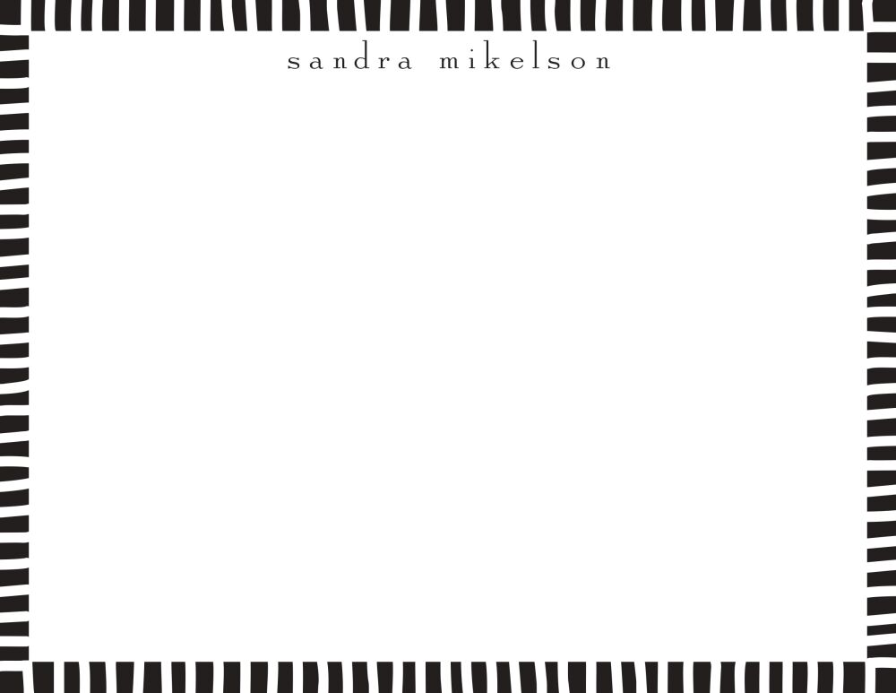 Striped Edge Black Flat Note