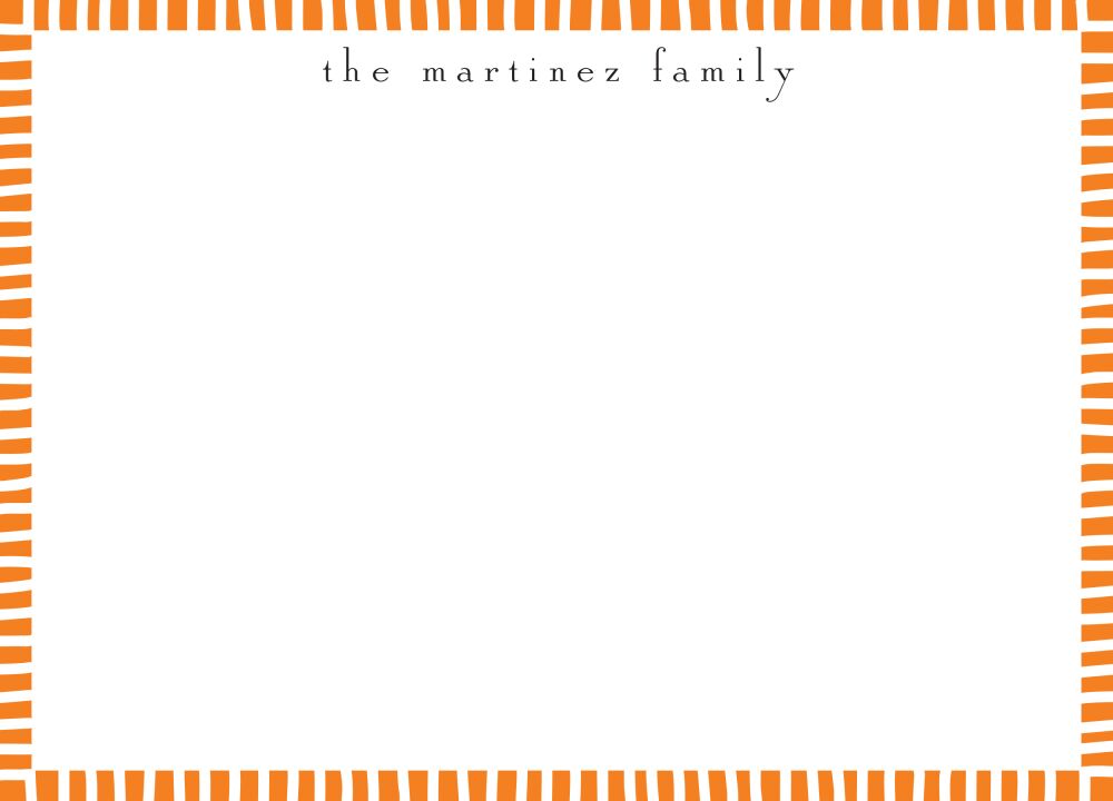 Striped Edge Orange Flat Note