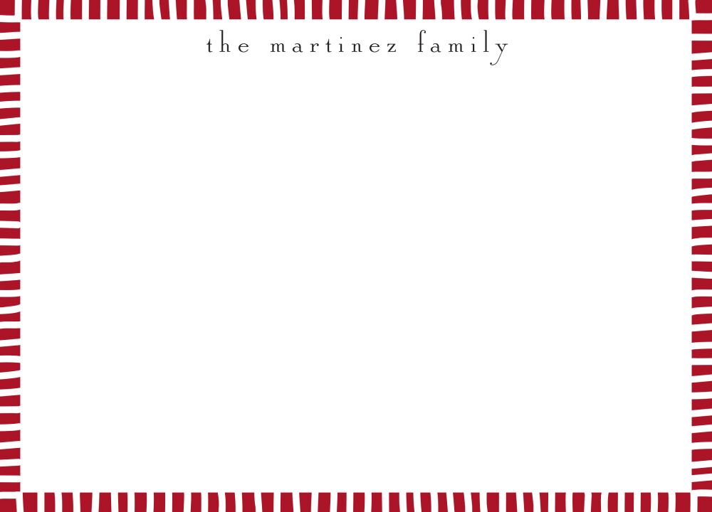 Striped Edge Red Flat Note