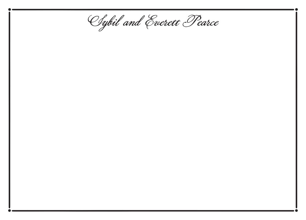 Tailored Border Black Flat Note