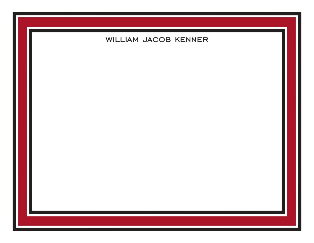 Red & Black Borders Flat Note