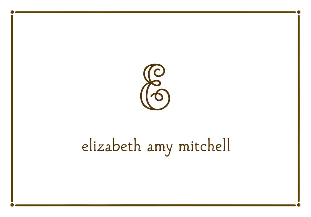 Tailored Border Chocolate Folded Note