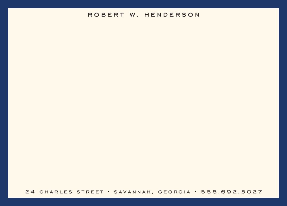 Classic Edge Navy Flat Note