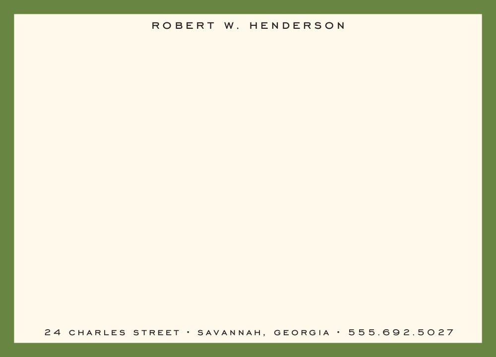 Classic Edge Green Flat Note