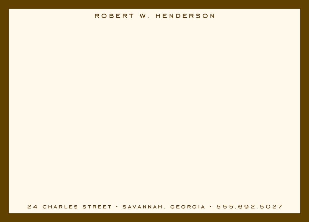 Classic Edge Chocolate Flat Note