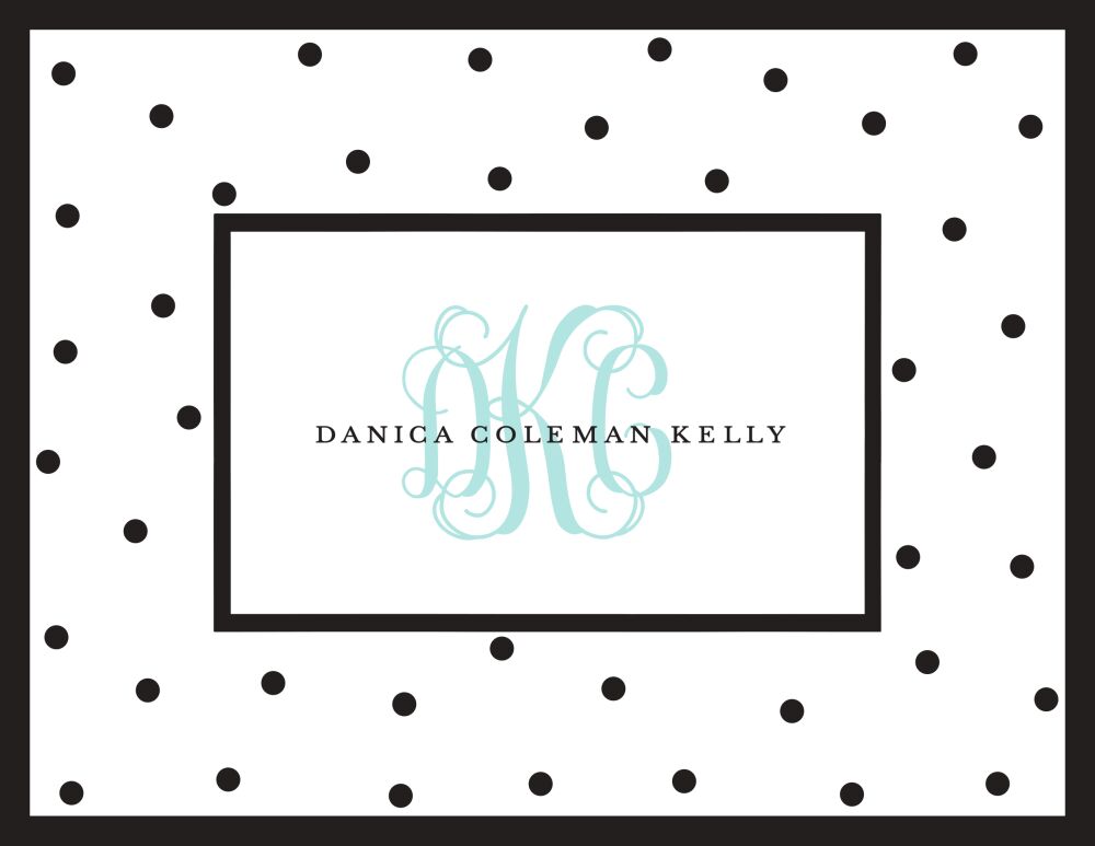 Little Dots Black & White Folded Note