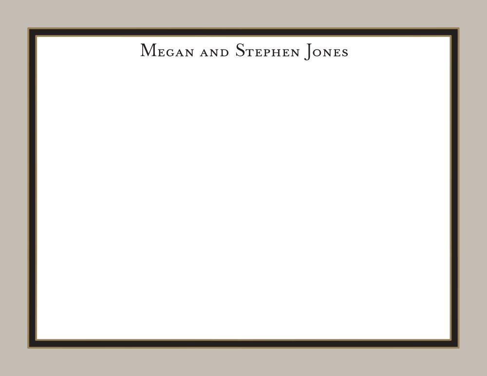 Taupe Edge & Black Border Flat Note