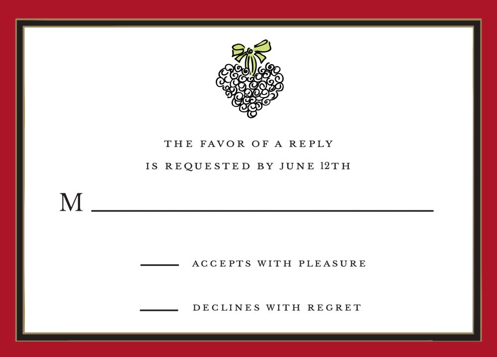 Red Edge & Black Border Reply Card