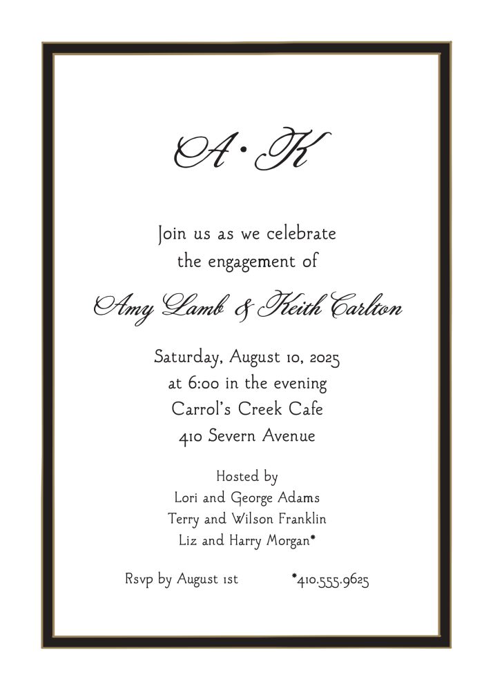Black Border Invitation