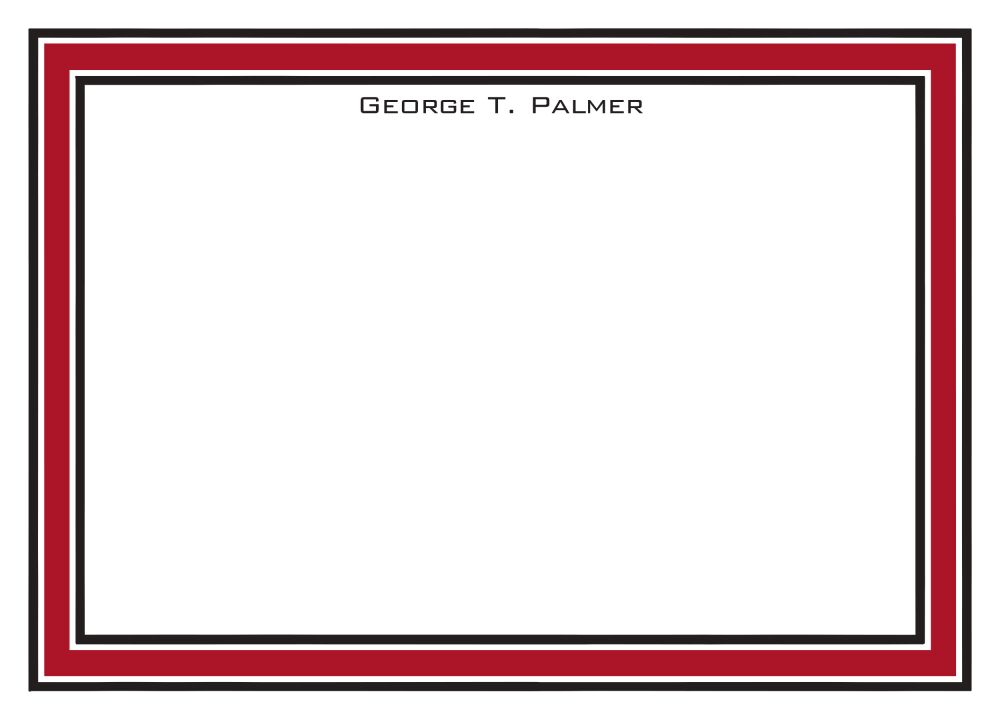 Red & Black Borders Flat Note