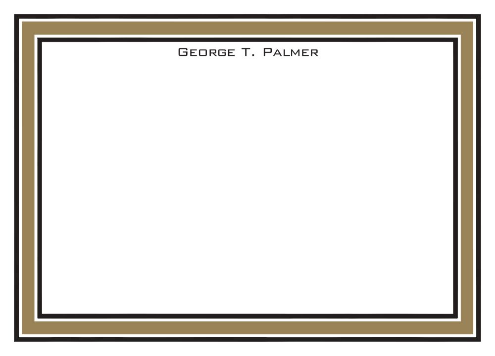 Gold & Black Borders Flat Note