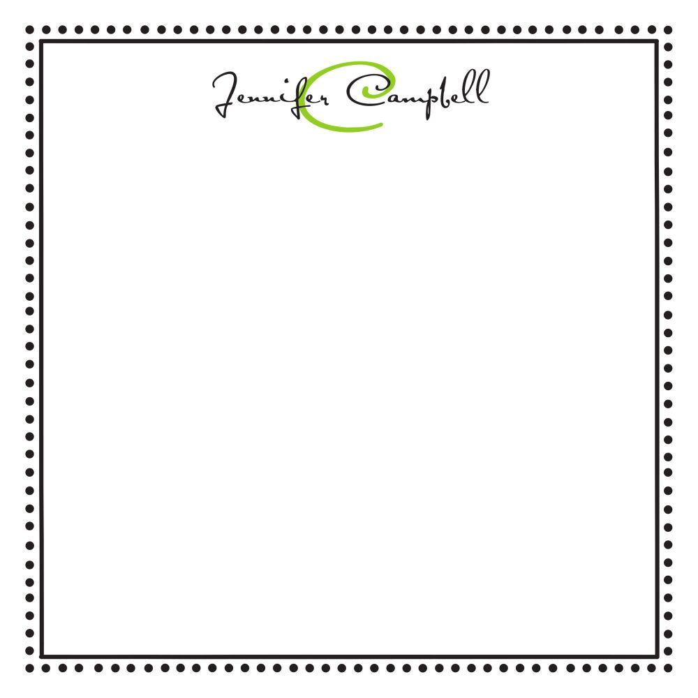 Antique Bead Border White And Black Notepad
