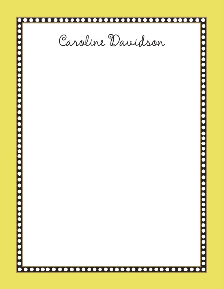 Beaded Border Limeade Notepad