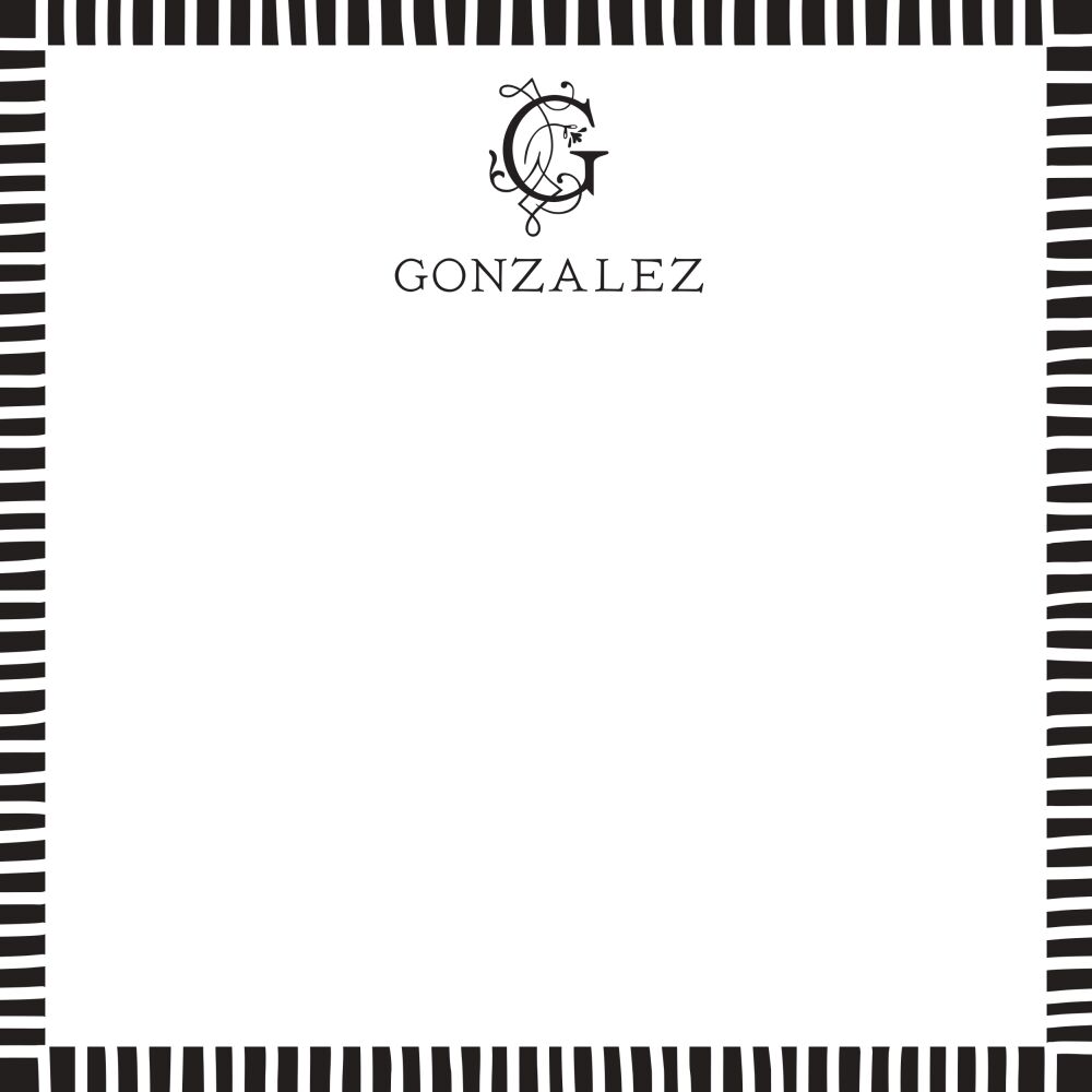Striped Edge Black Notepad