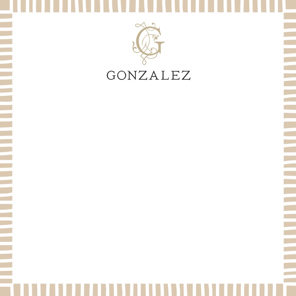 Striped Edge Latte Notepad