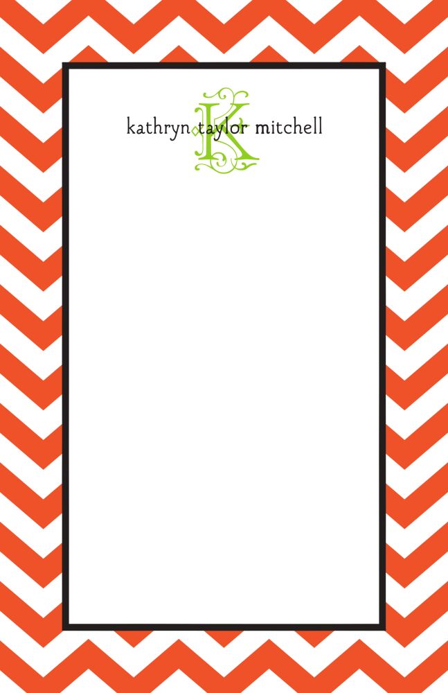 Chevron Orange Notepad
