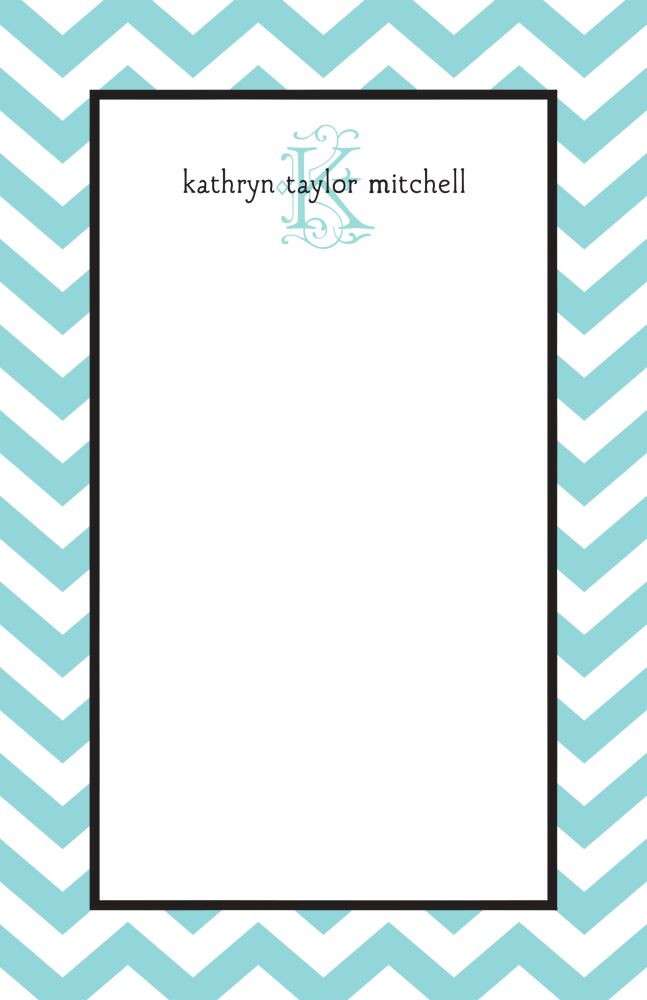 Chevron Dark Aqua Notepad