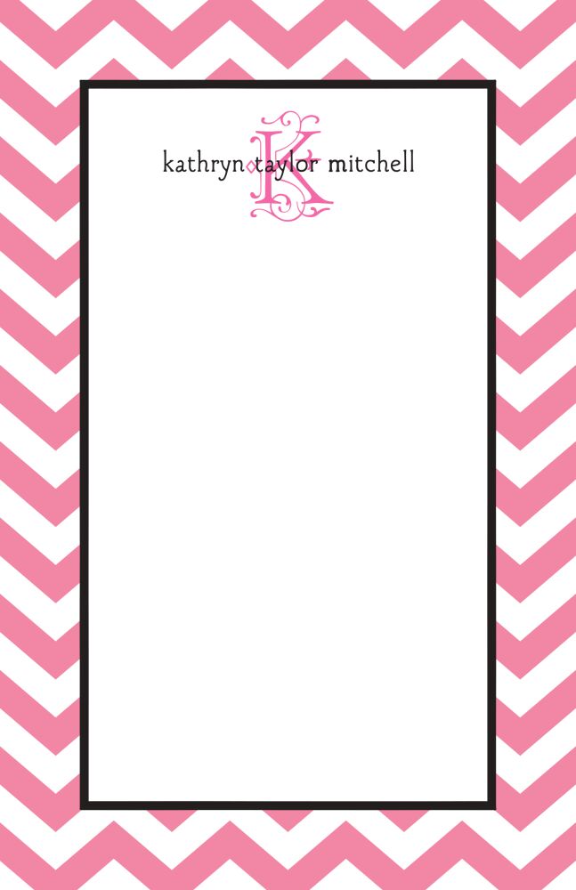 Chevron Deep Pink Notepad