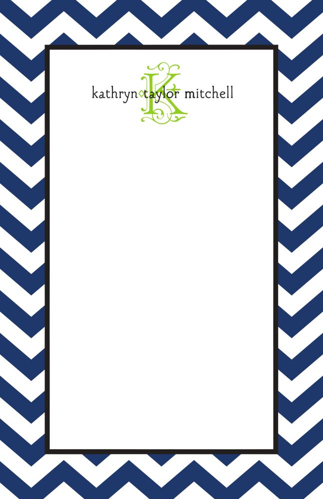 Chevron Navy Notepad