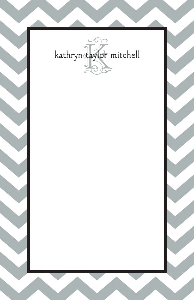 Chevron Silver Notepad