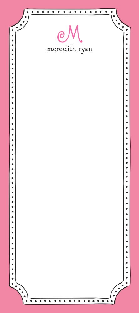 Antique Frame Pink Notepad