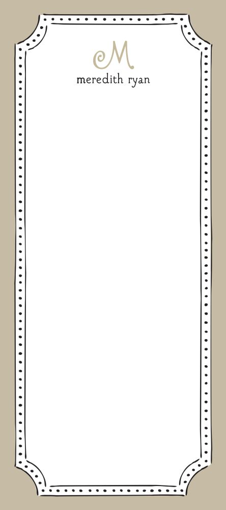 Antique Frame Taupe Notepad