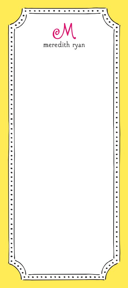 Antique Frame Citrine Notepad