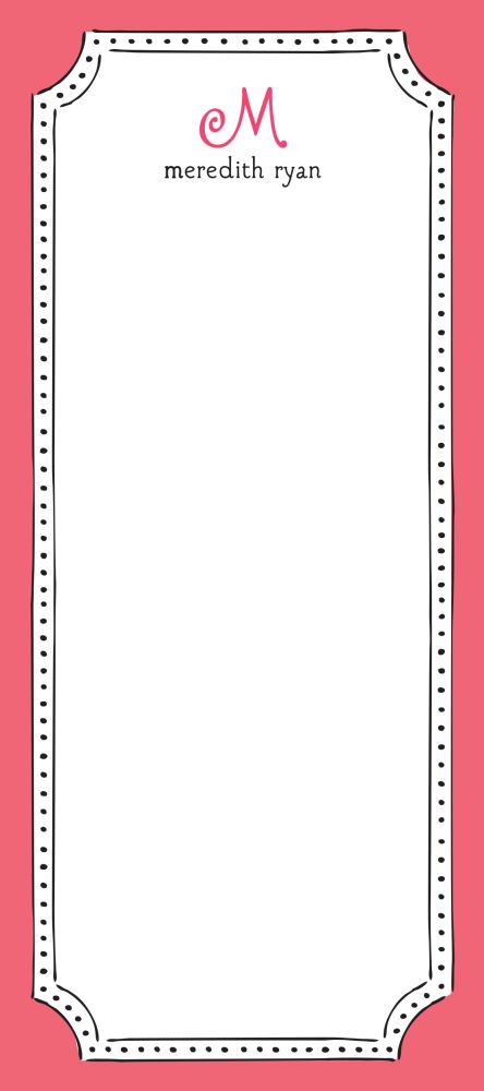 Antique Frame Coral Notepad