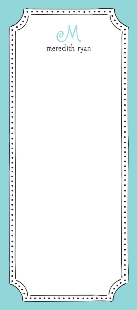 Antique Frame Dark Aqua Notepad