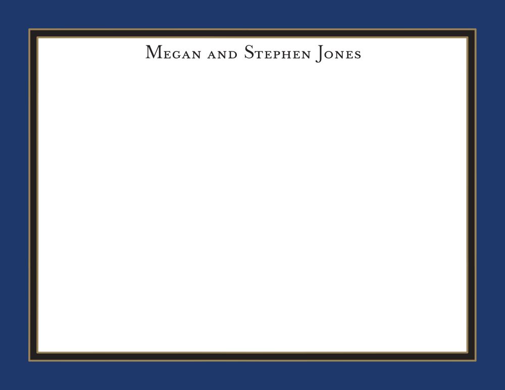Navy Edge & Black Border Flat Note