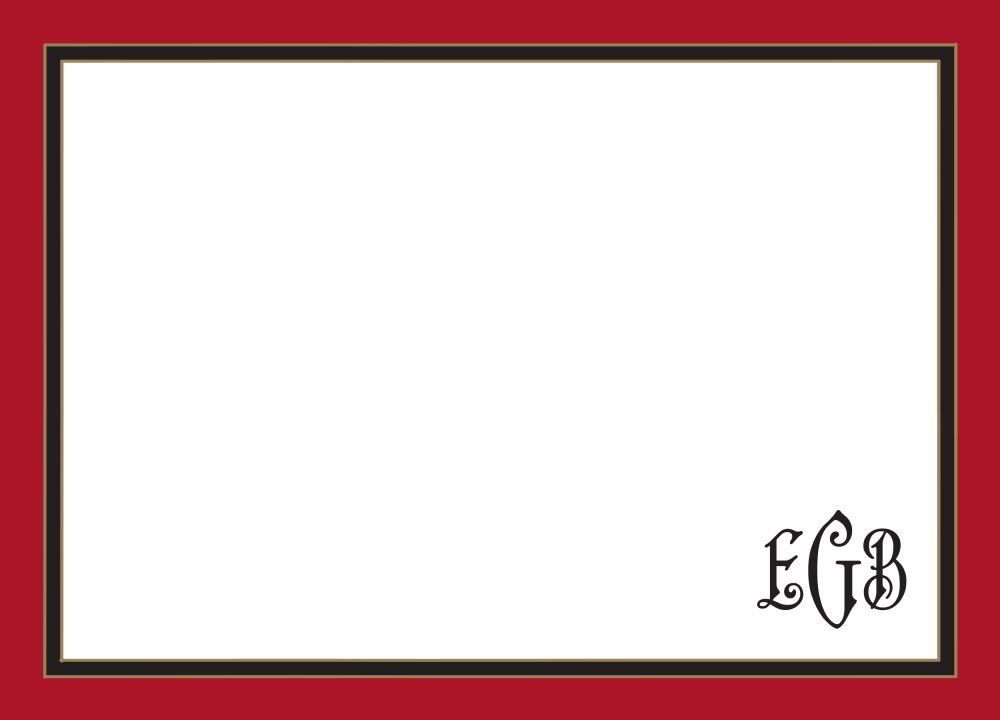 Red Edge & Black Border Flat Note