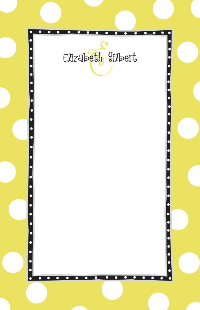 Big Dots Limeade Notepad