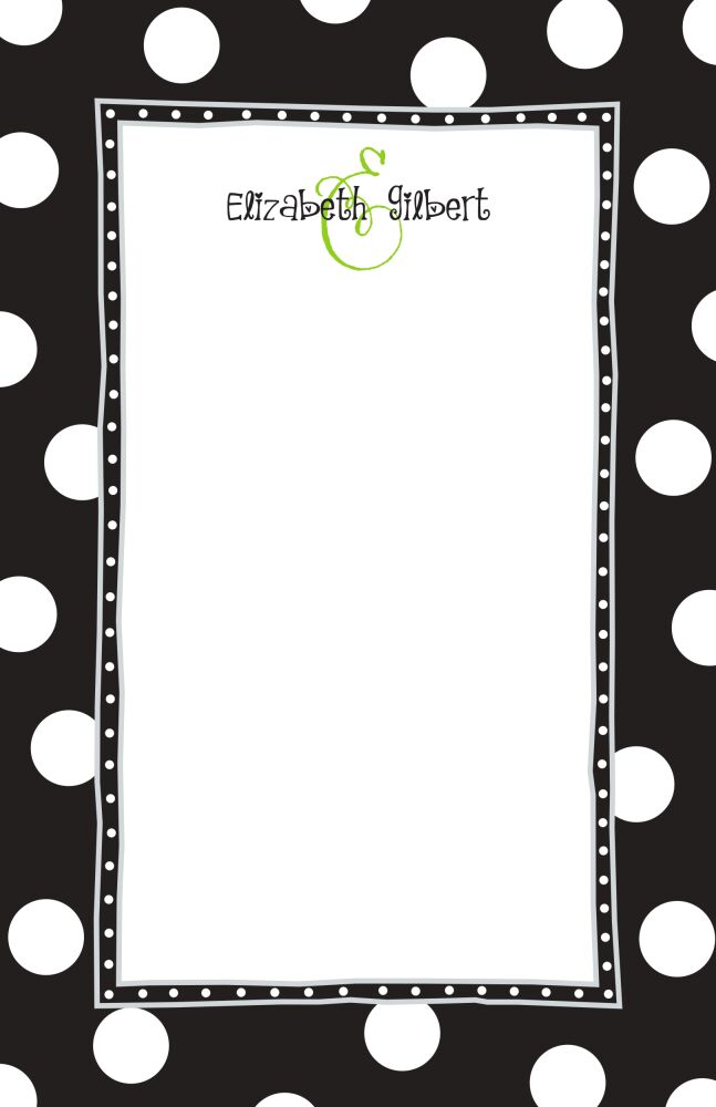 Big Dots Black Notepad
