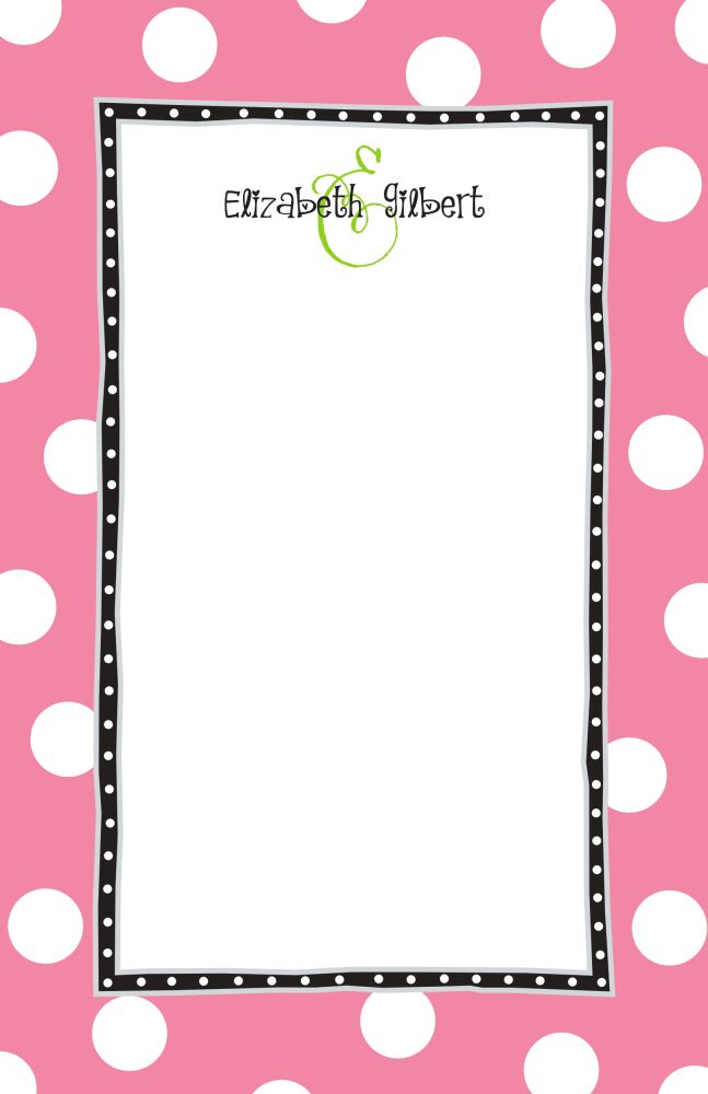 Big Dots Deep Pink Notepad