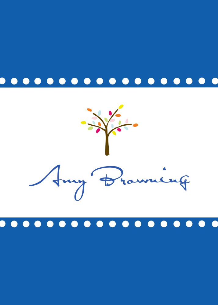 Dotted Borders Bright Blue Enclosure Card
