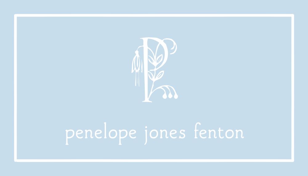 Classic Border White On Blue Sticker