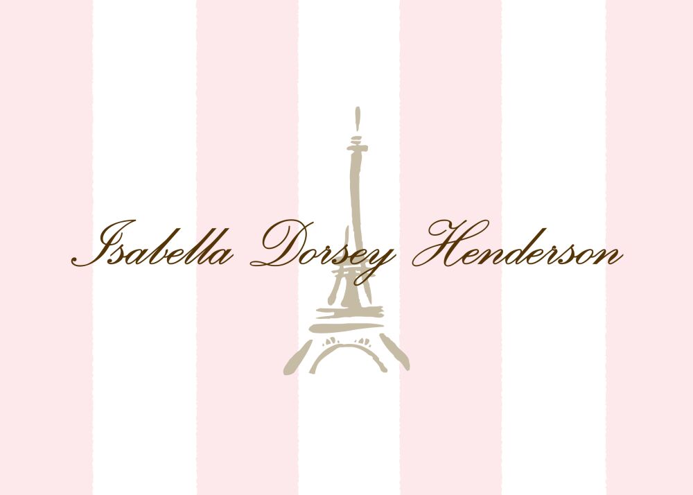 Classic Stripes Pink Flat Enclosure Card