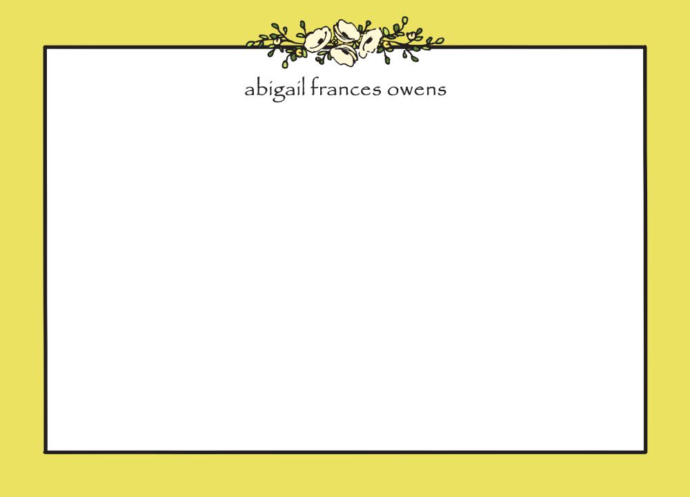 Floral Garland Limeade Flat Note