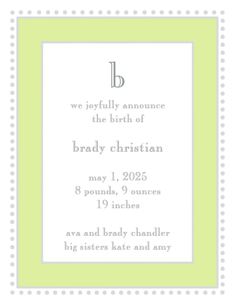 Antique Bead Border Invitation