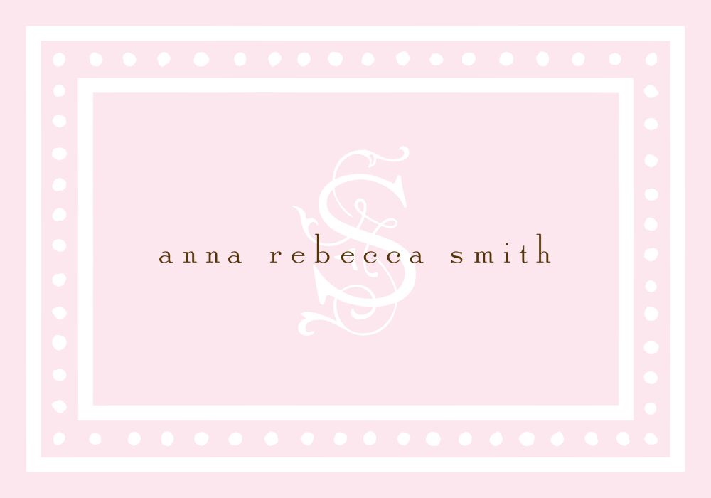 White Dotted Border Pink Folded Note