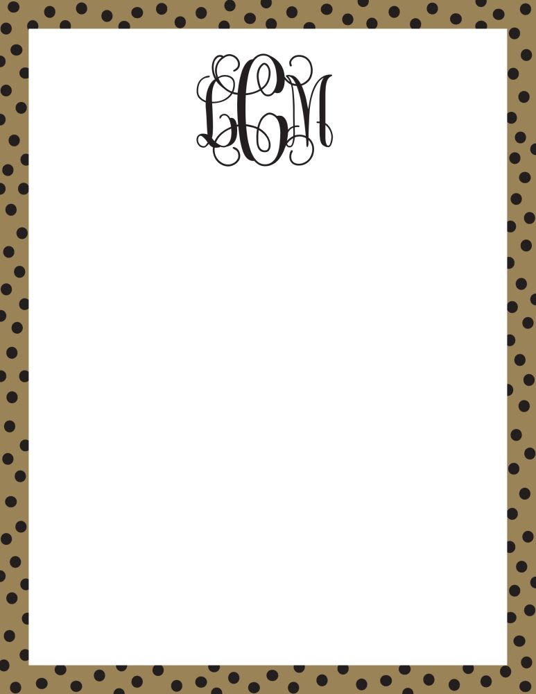 Dotted Edge Gold And Black Notepad