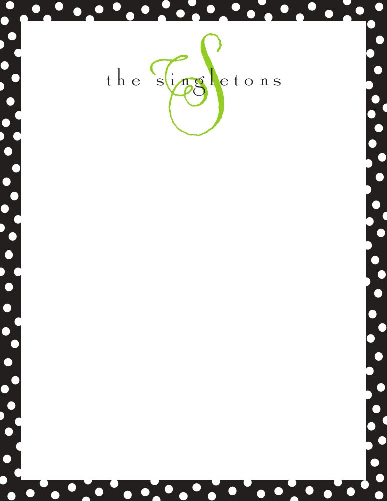 Dotted Edge Black And White Notepad