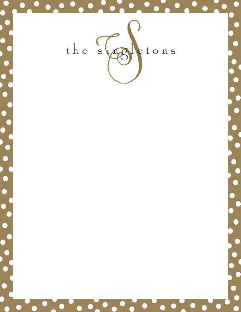 Dotted Edge Gold And White Notepad